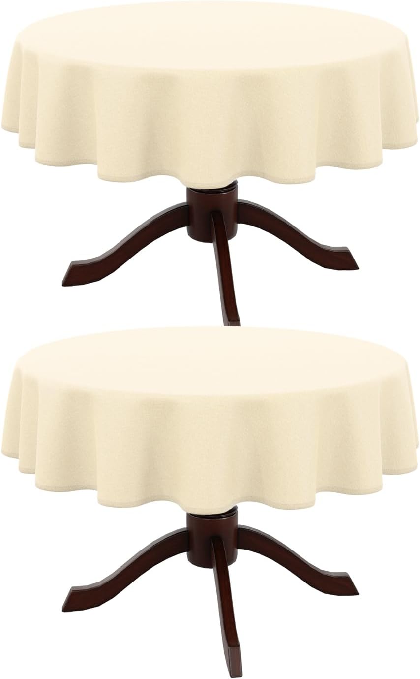 Rectangle Waterproof Textured Polyester Tablecloth