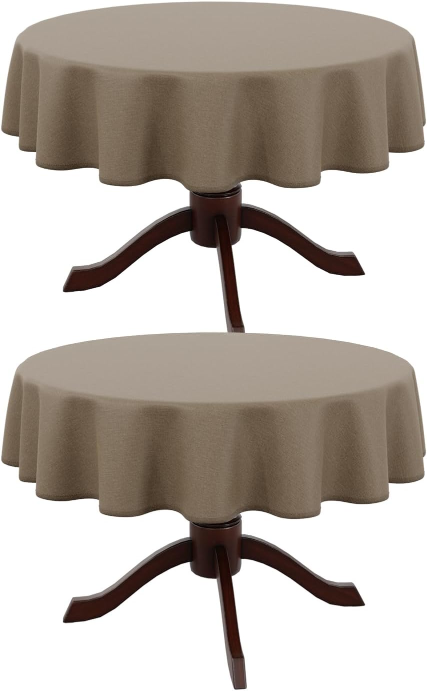 Rectangle Waterproof Textured Polyester Tablecloth