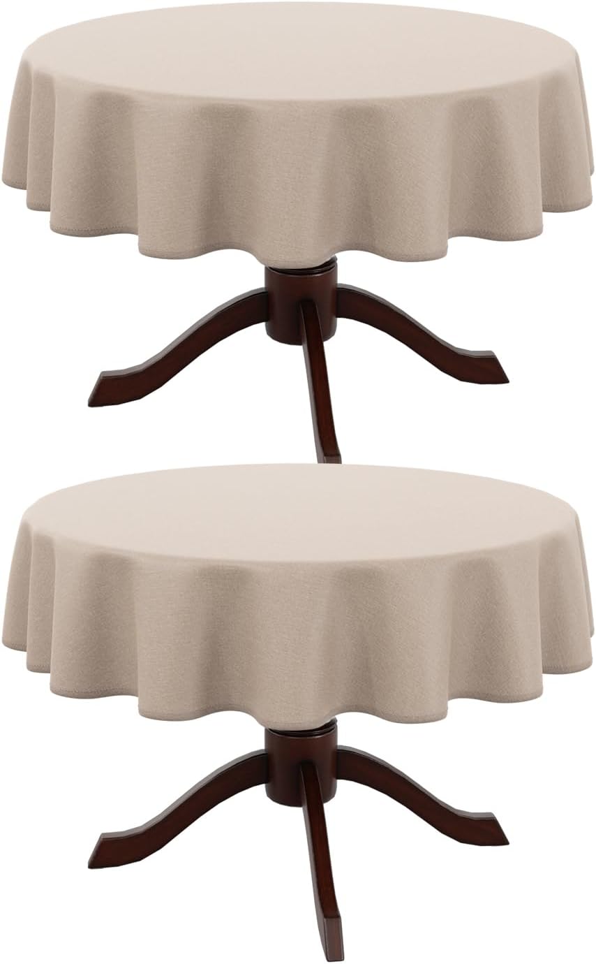 Rectangle Waterproof Textured Polyester Tablecloth