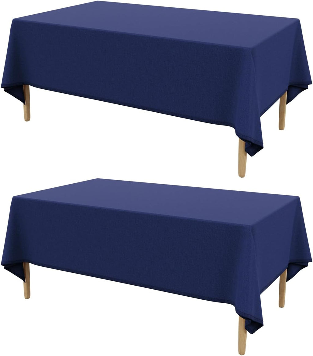 Rectangle Waterproof Textured Polyester Tablecloth