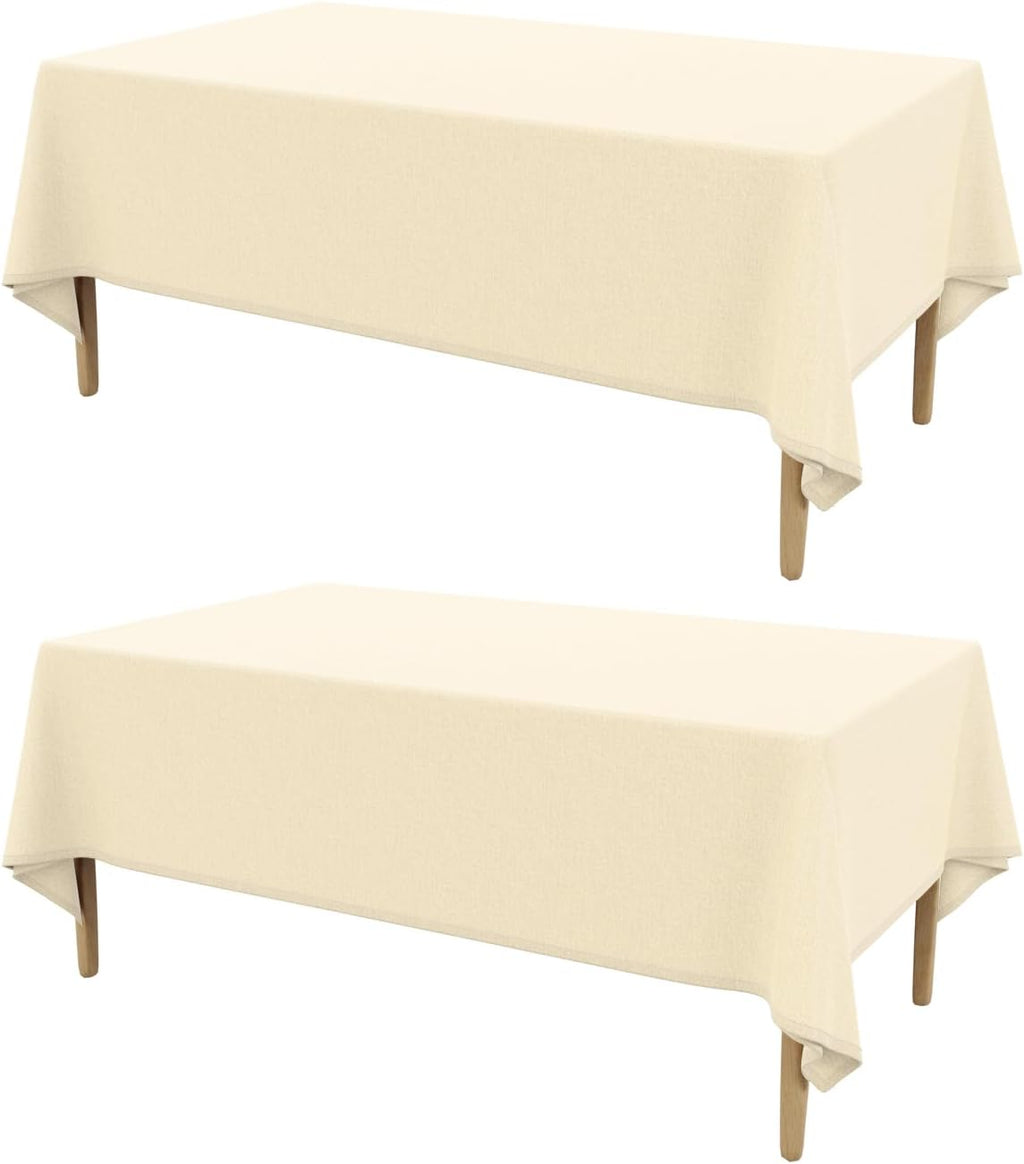 Rectangle Waterproof Textured Polyester Tablecloth