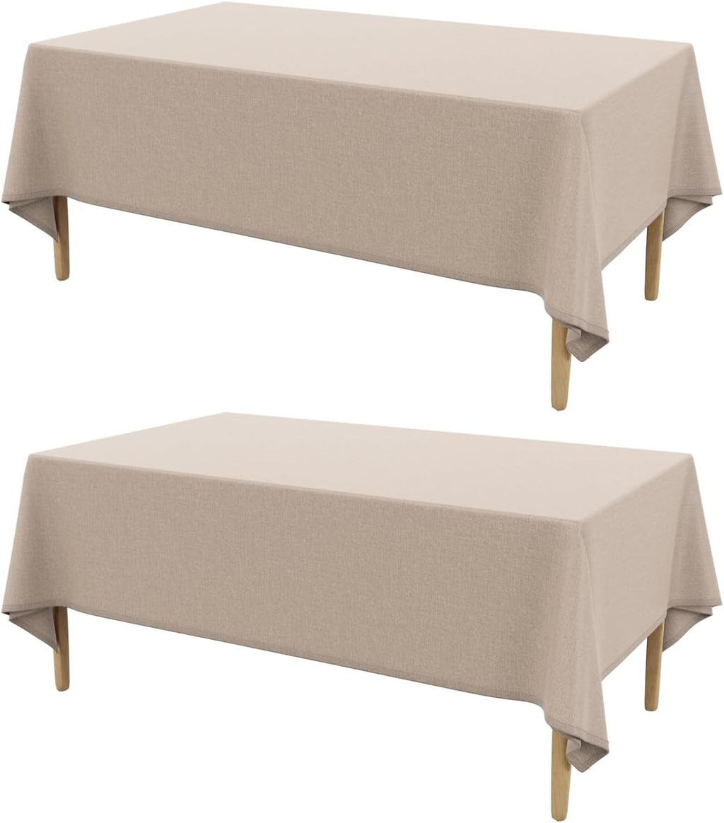 Rectangle Waterproof Textured Polyester Tablecloth