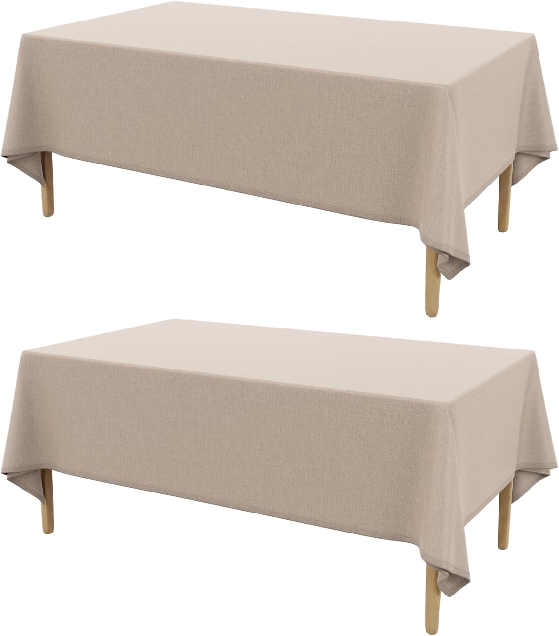 Rectangle Waterproof Textured Polyester Tablecloth