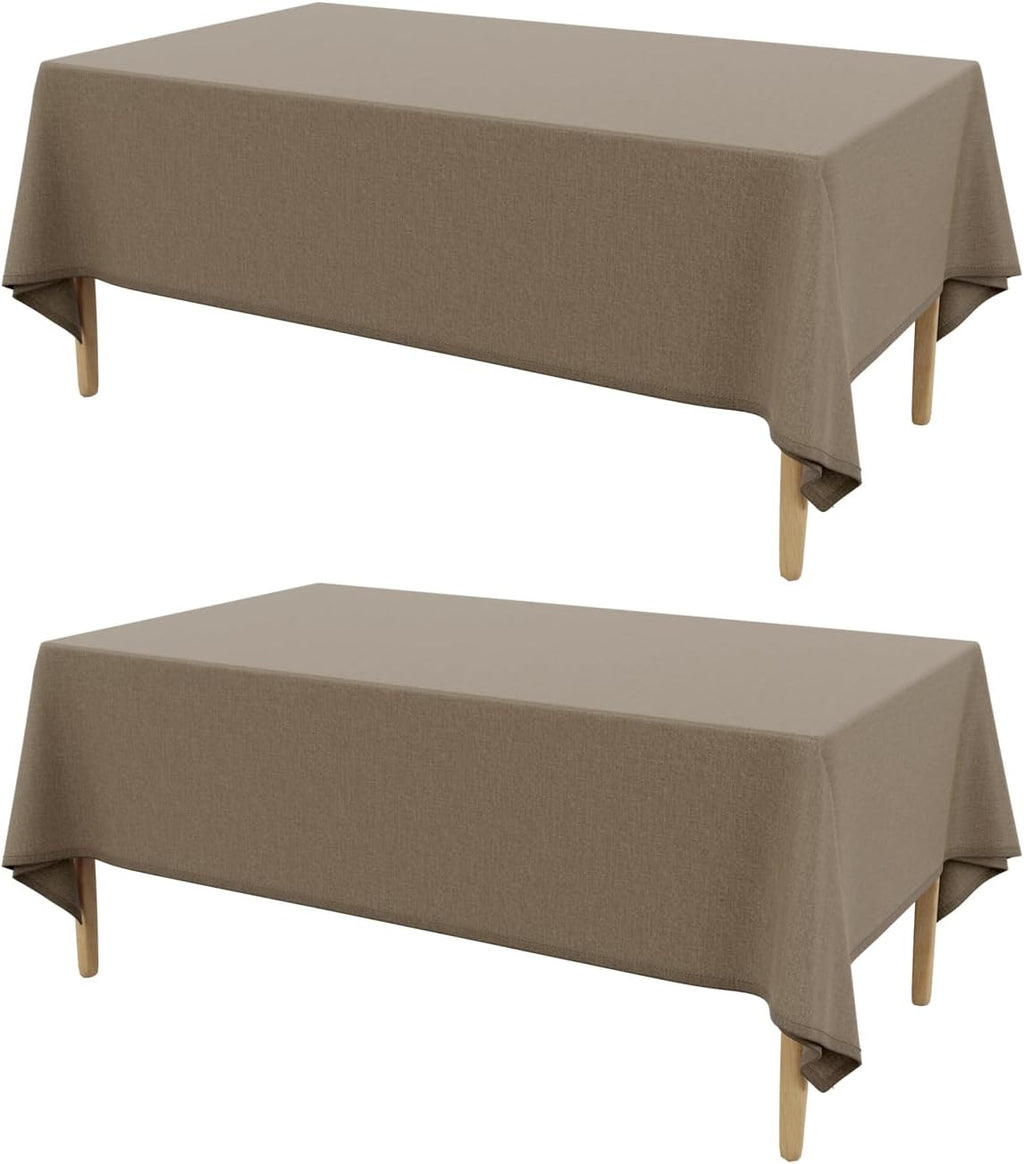 Rectangle Waterproof Textured Polyester Tablecloth