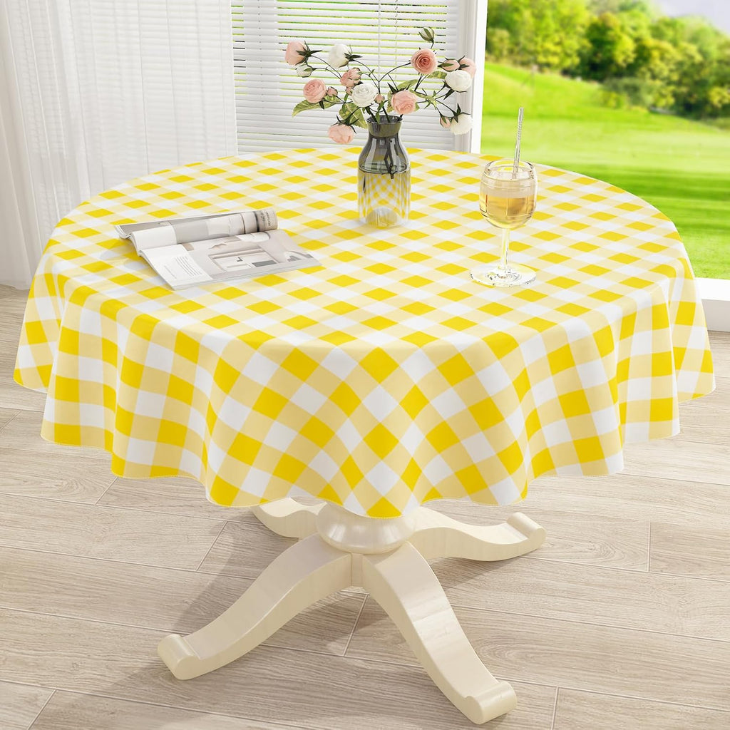 Waterproof Vinyl Tablecloth with Flannel Backing