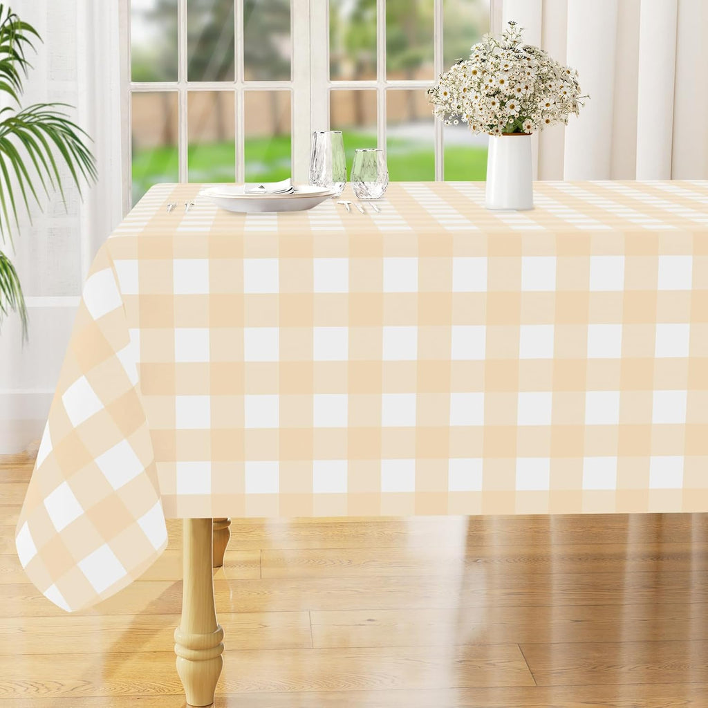 Waterproof Vinyl Tablecloth with Flannel Backing