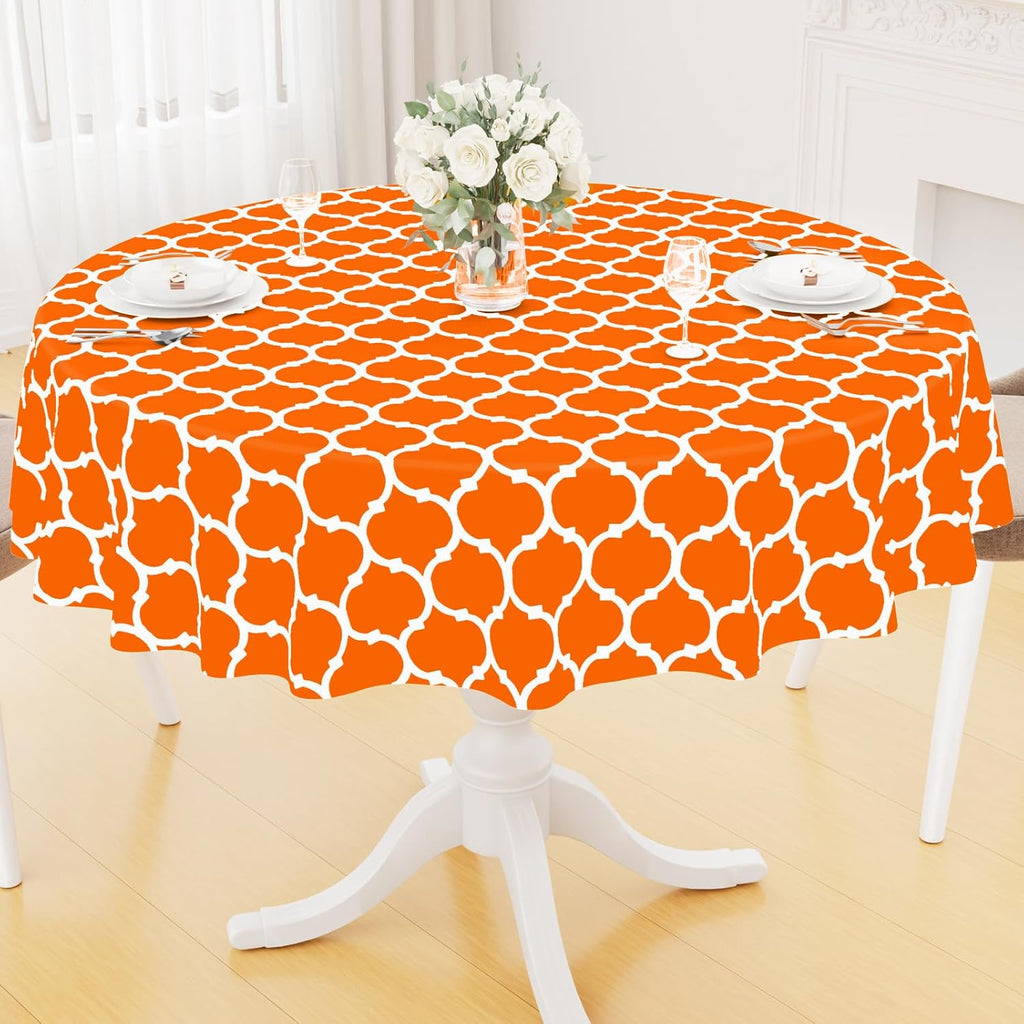 Rectangle Waterproof Vinyl Tablecloth with Flannel Backing