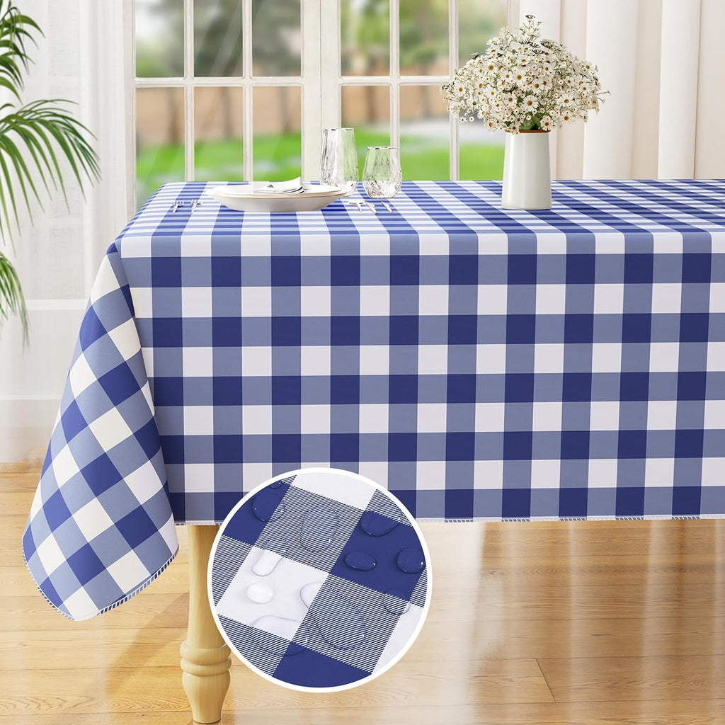 Waterproof Vinyl Tablecloth with Flannel Backing