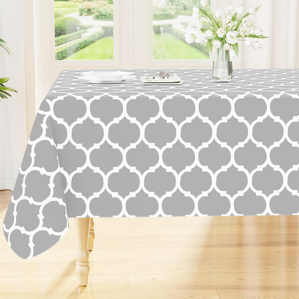 Rectangle Waterproof Vinyl Tablecloth with Flannel Backing