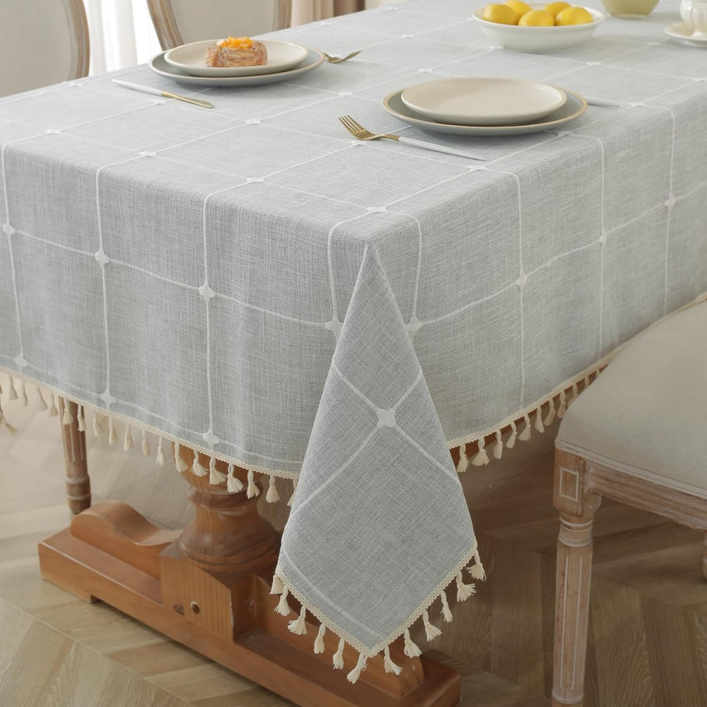 Waterproof Cotton Linen Outdoor Tablecloth
