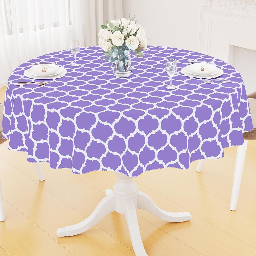 Rectangle Waterproof Vinyl Tablecloth with Flannel Backing
