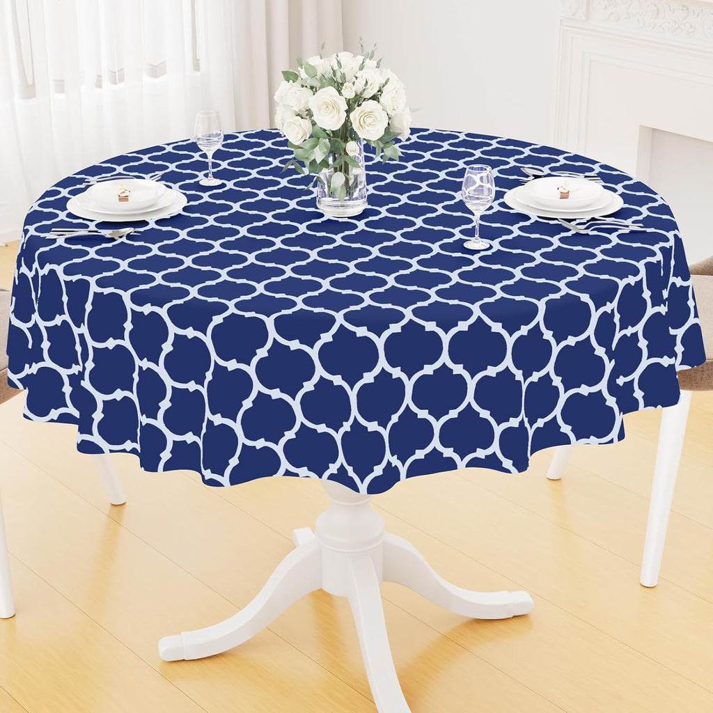 Rectangle Waterproof Vinyl Tablecloth with Flannel Backing