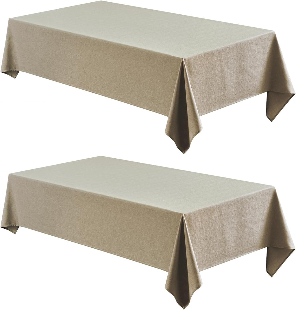 Waterproof Linen Textured Tablecloth
