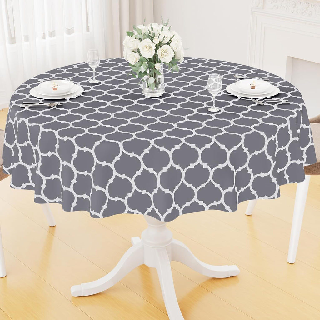 Rectangle Waterproof Vinyl Tablecloth with Flannel Backing