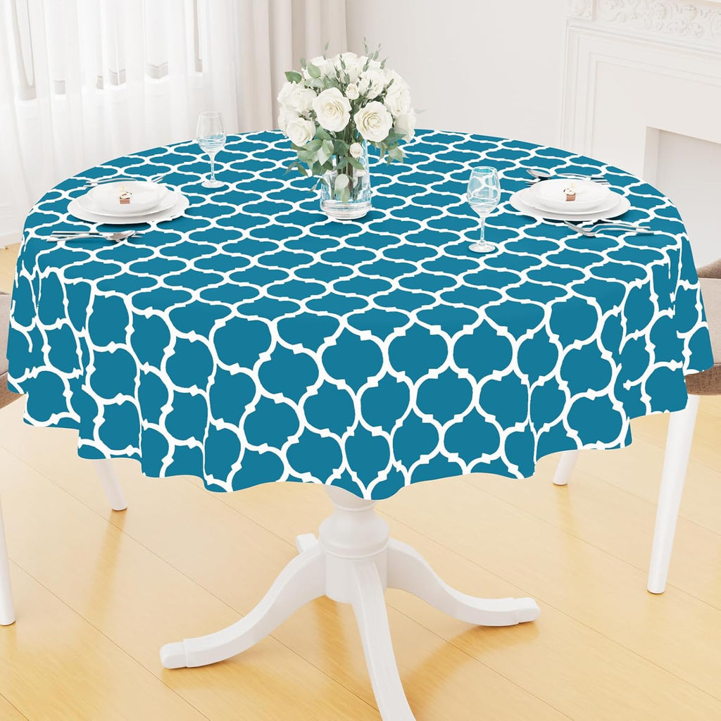 Rectangle Waterproof Vinyl Tablecloth with Flannel Backing