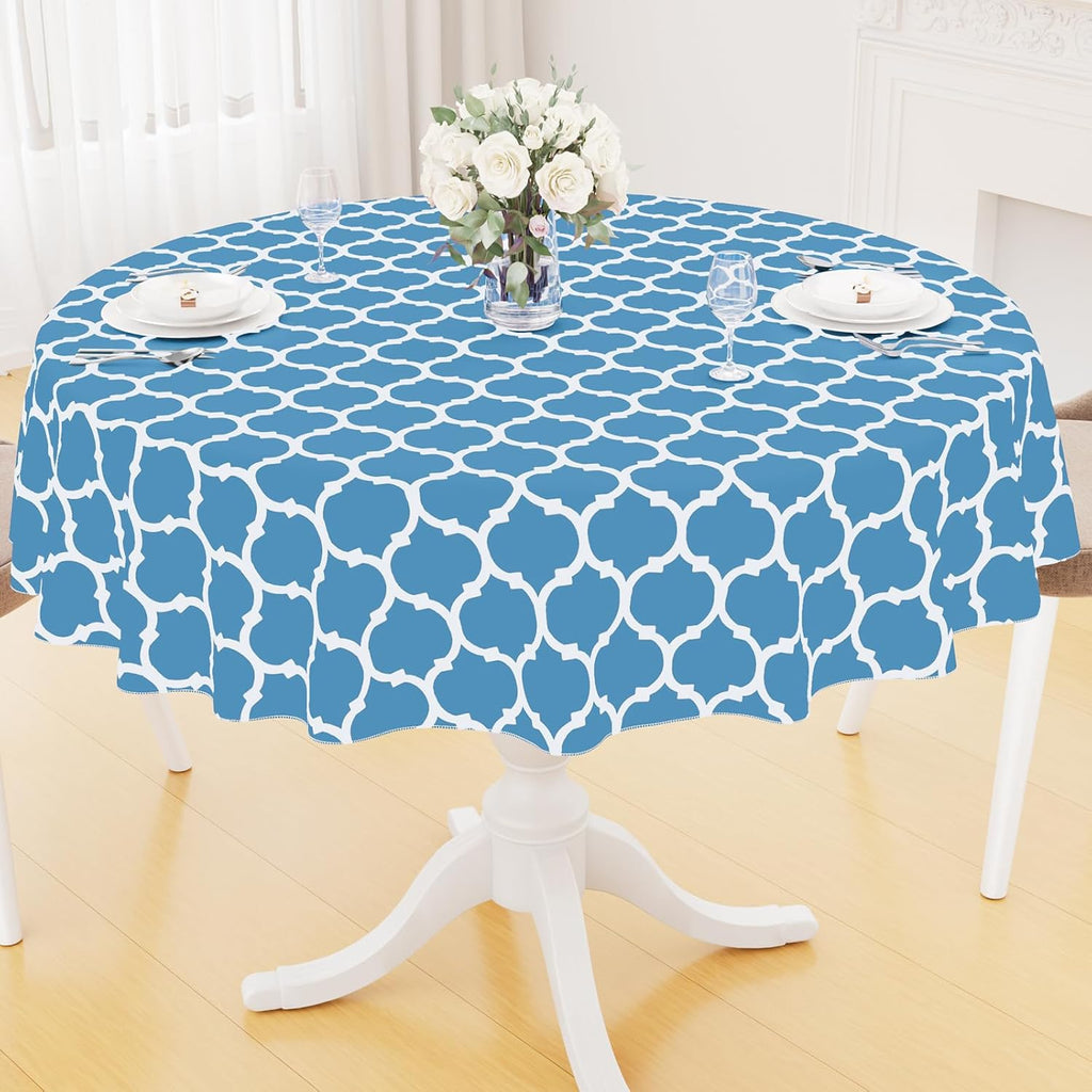 Rectangle Waterproof Vinyl Tablecloth with Flannel Backing
