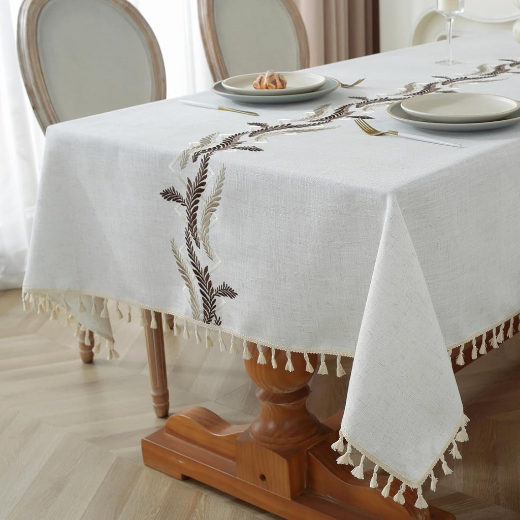 Waterproof Cotton Linen Outdoor Tablecloth
