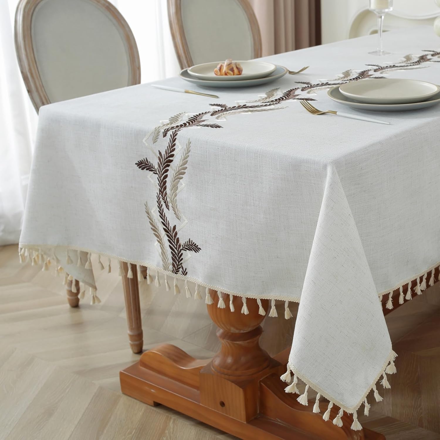 Waterproof Cotton Linen Outdoor Tablecloth