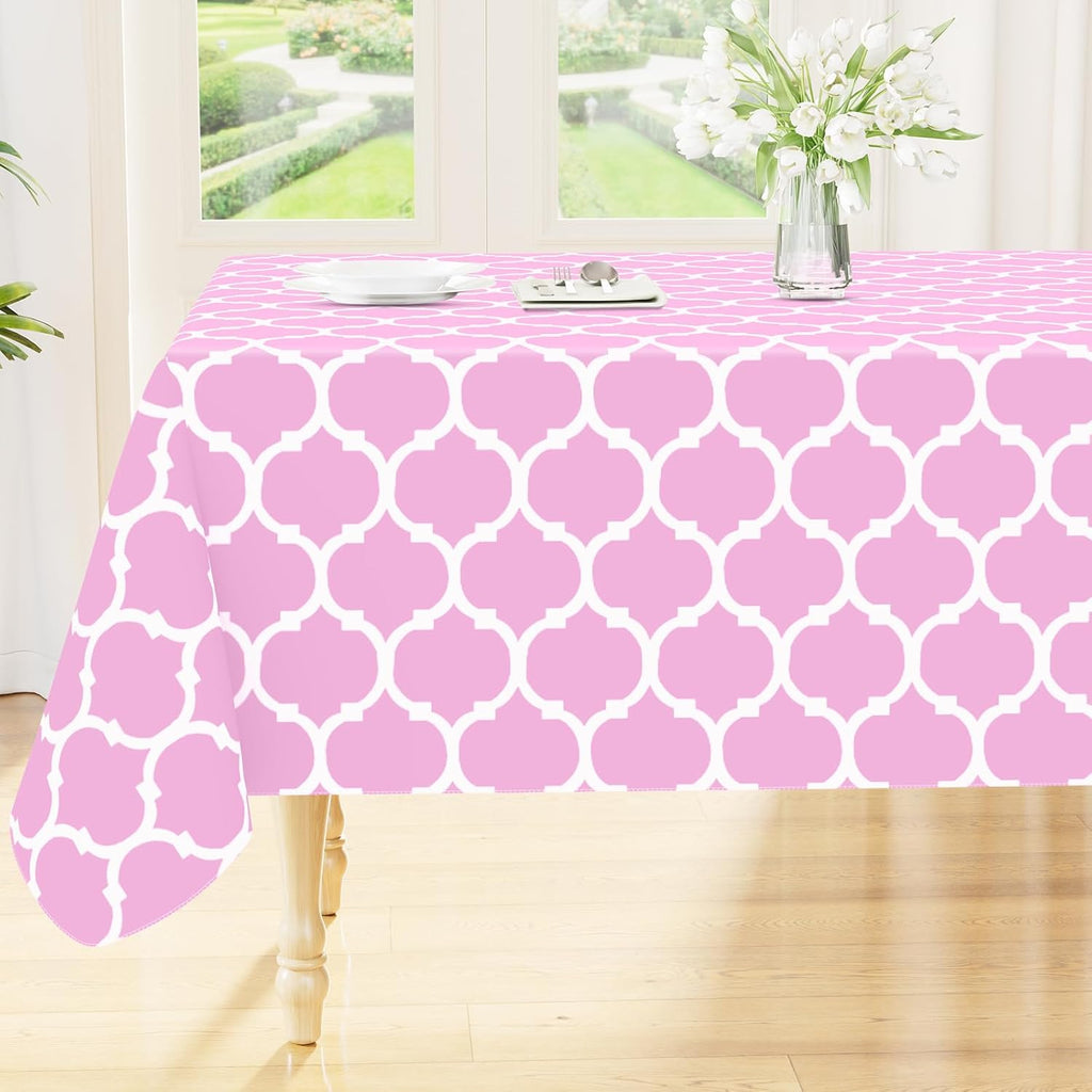 Rectangle Waterproof Vinyl Tablecloth with Flannel Backing