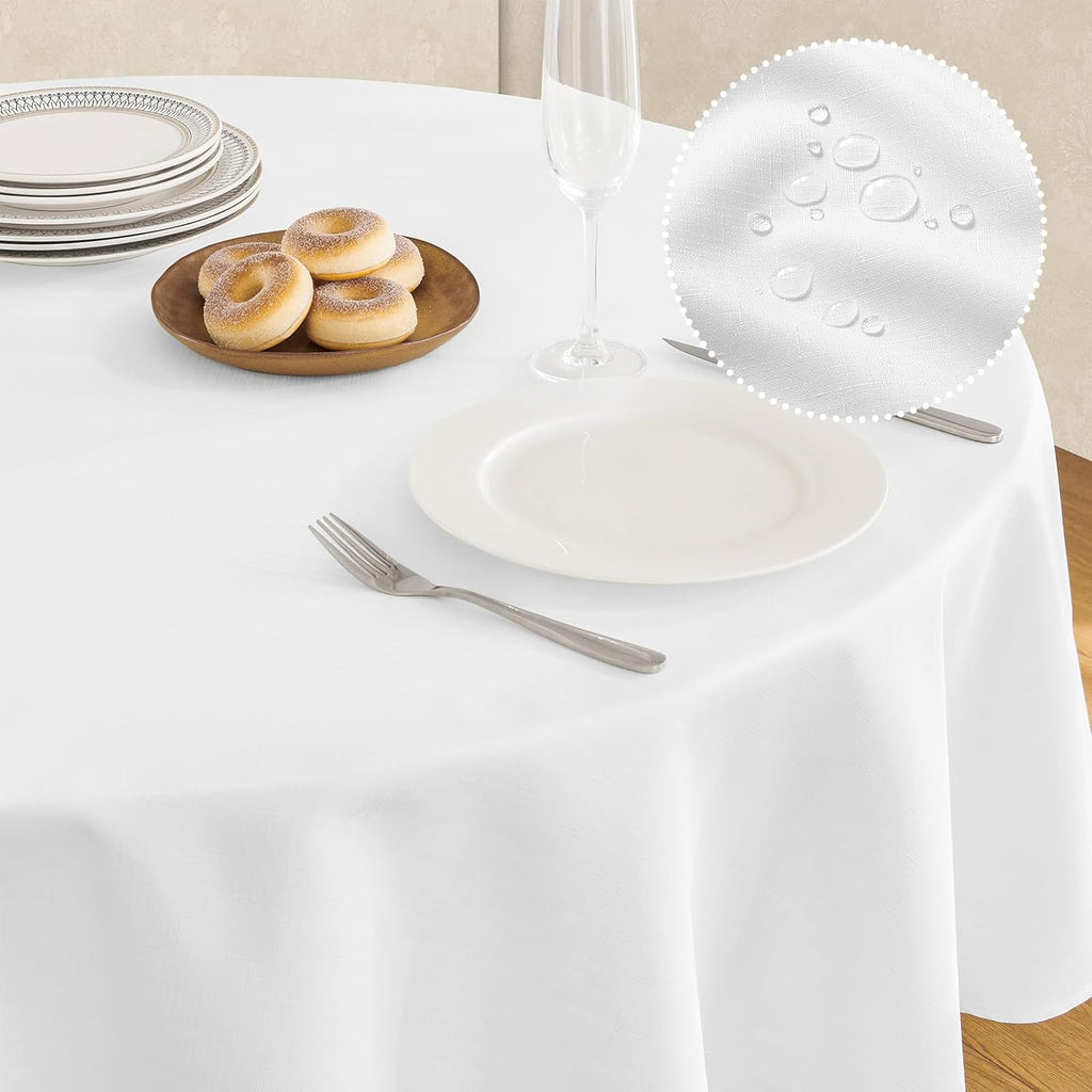 Waterproof Linen Textured Tablecloth