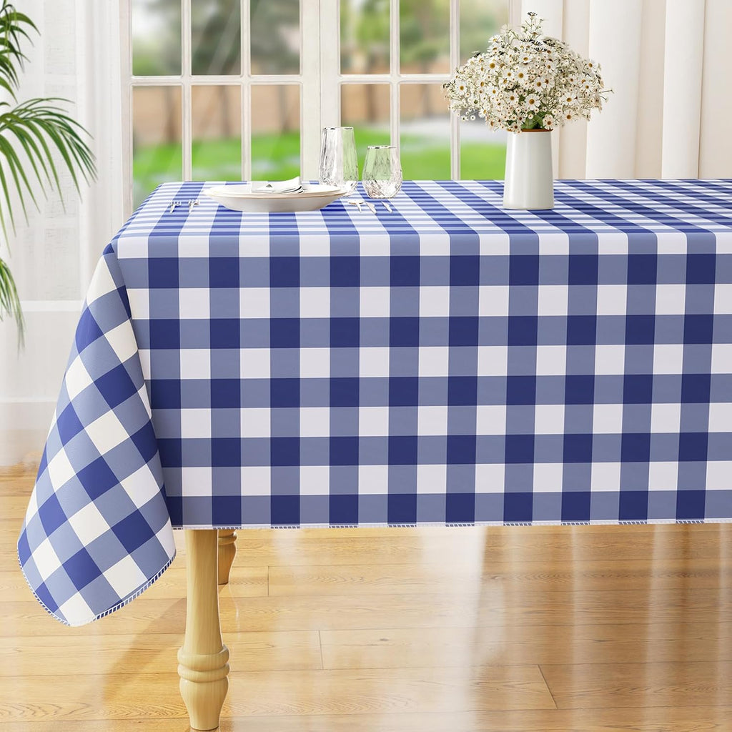 Waterproof Vinyl Tablecloth with Flannel Backing