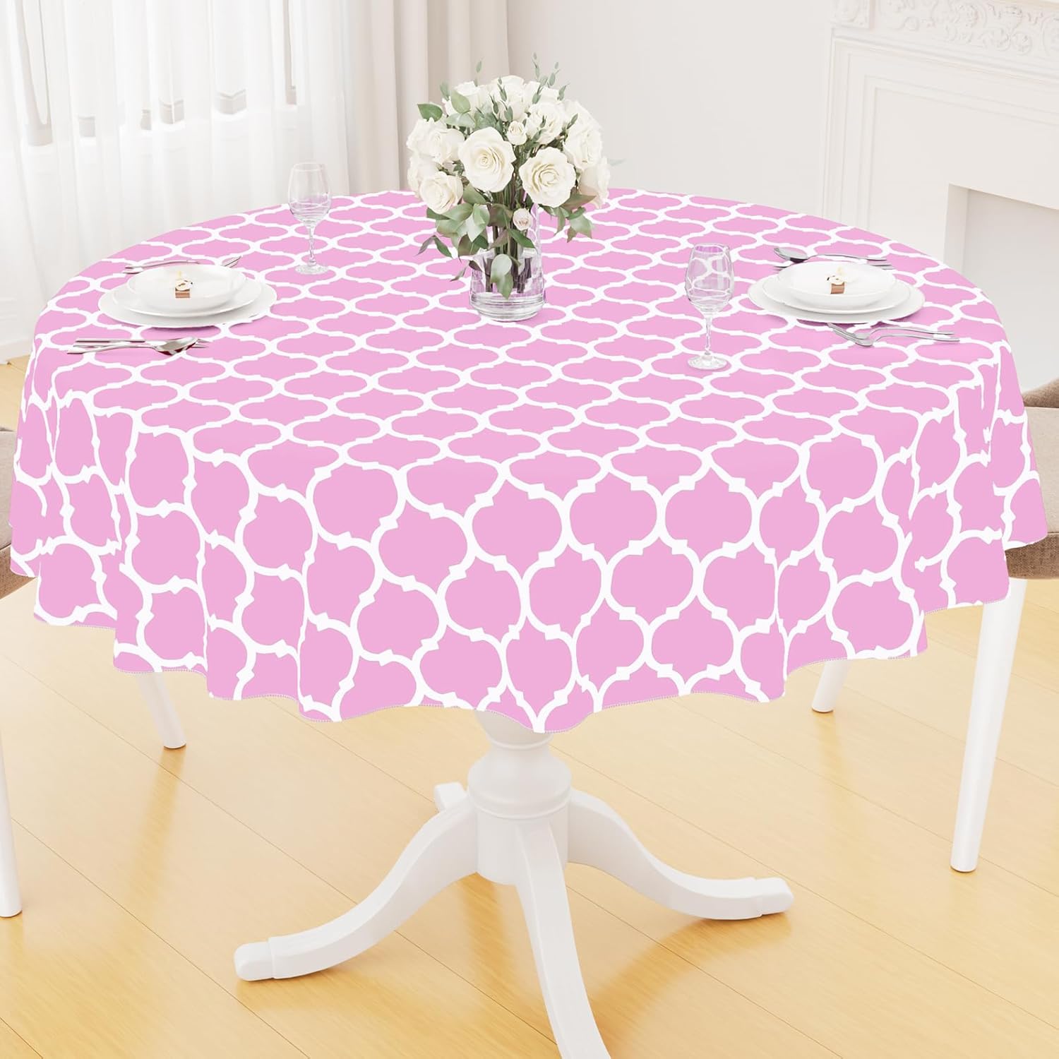 Rectangle Waterproof Vinyl Tablecloth with Flannel Backing