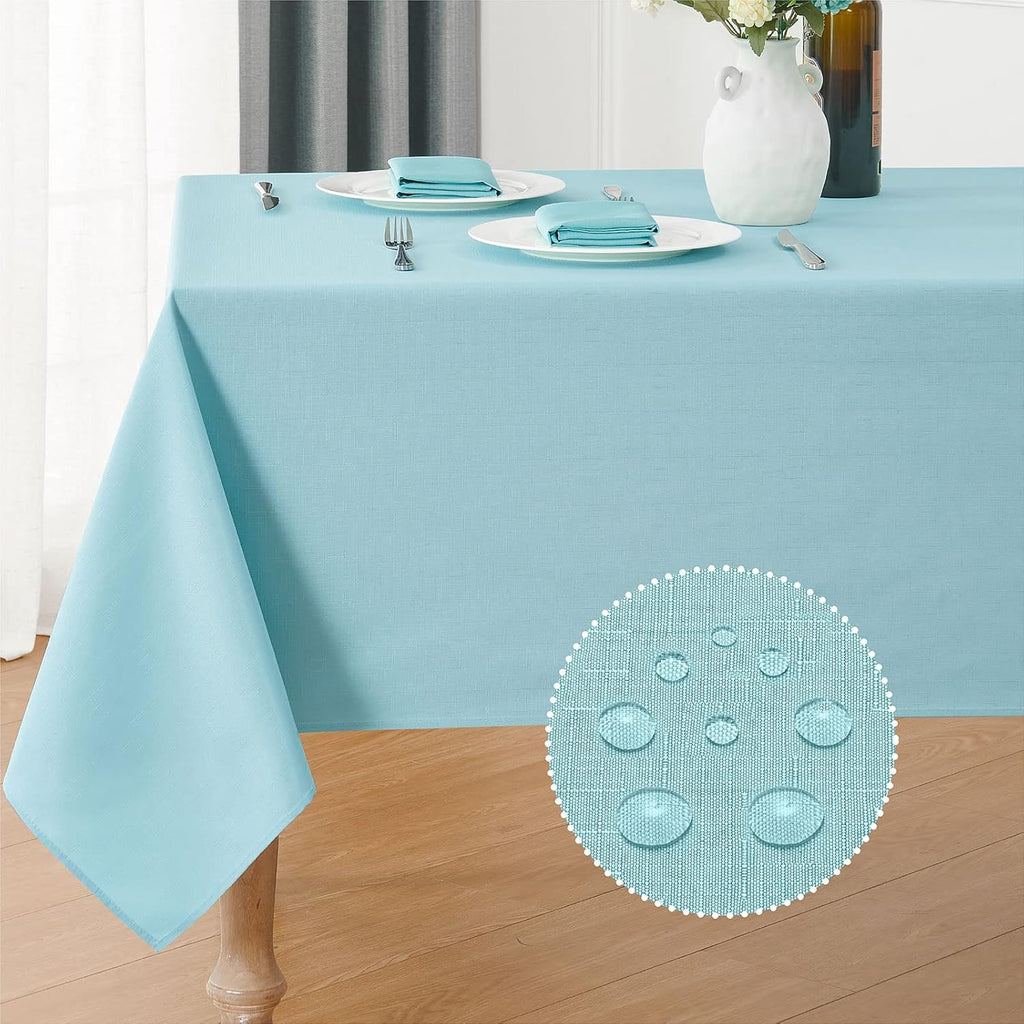 Waterproof Linen Textured Tablecloth