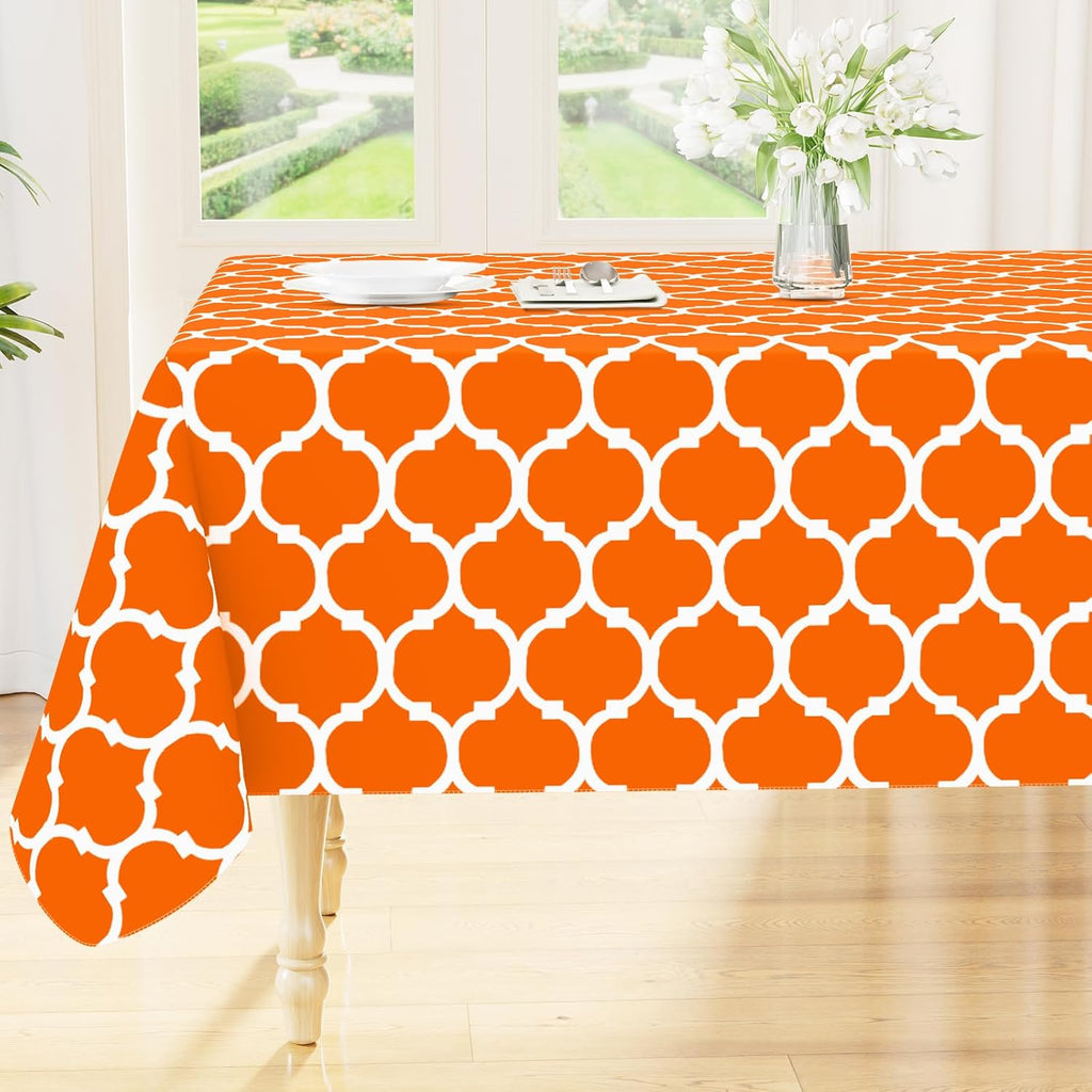 Rectangle Waterproof Vinyl Tablecloth with Flannel Backing