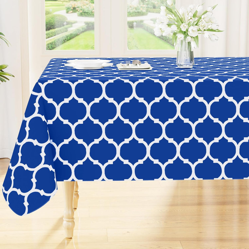 Rectangle Waterproof Vinyl Tablecloth with Flannel Backing