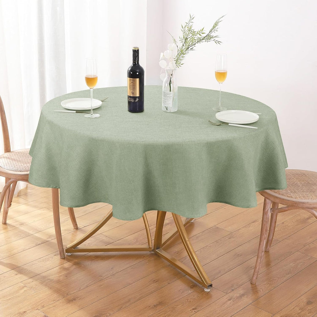 Rectangle Waterproof Textured Polyester Tablecloth