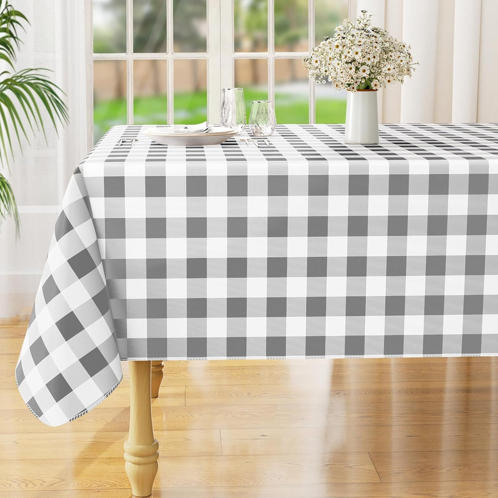Waterproof Vinyl Tablecloth with Flannel Backing