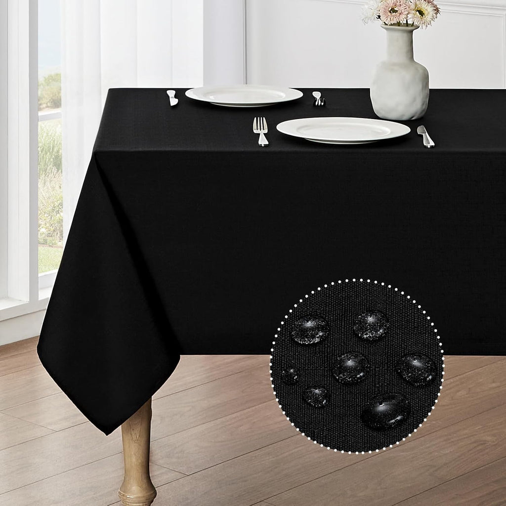 Waterproof Linen Textured Tablecloth
