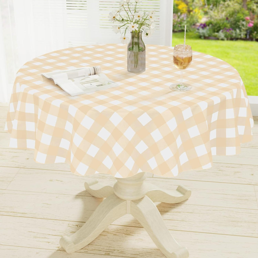 Waterproof Vinyl Tablecloth with Flannel Backing