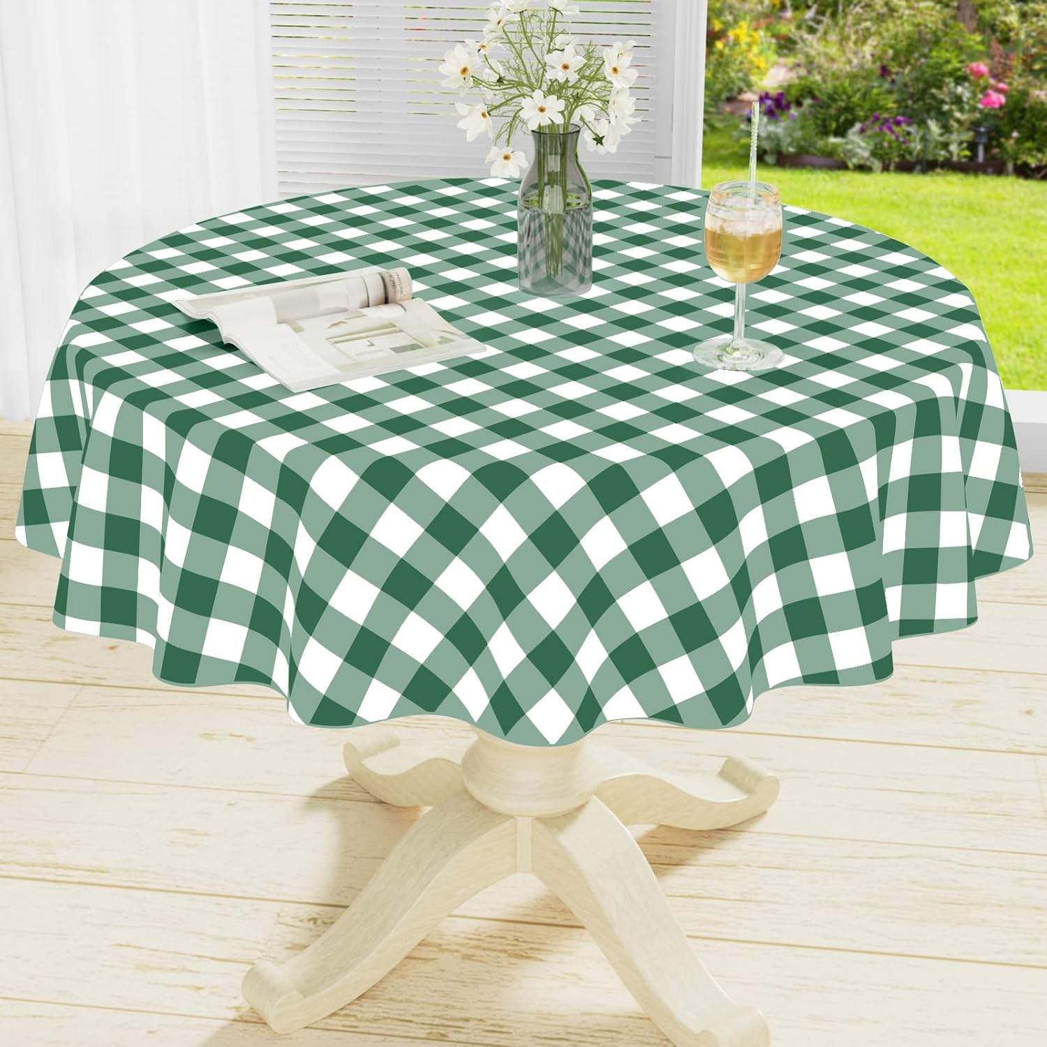 Waterproof Vinyl Tablecloth with Flannel Backing