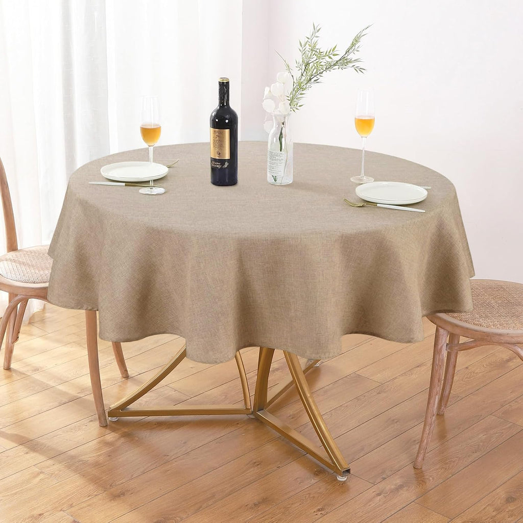 Rectangle Waterproof Textured Polyester Tablecloth