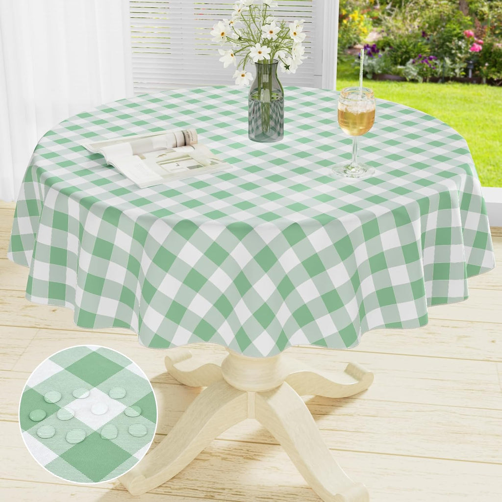 Waterproof Vinyl Tablecloth with Flannel Backing
