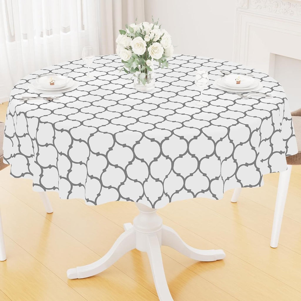 Rectangle Waterproof Vinyl Tablecloth with Flannel Backing