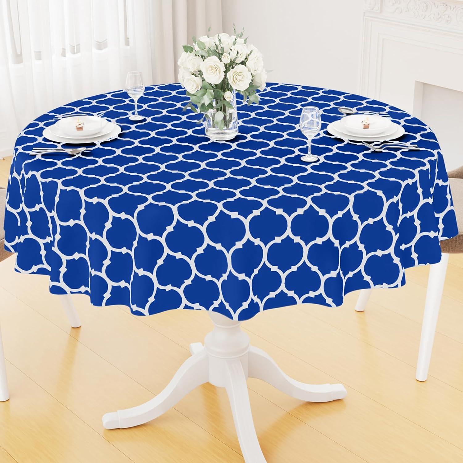 Rectangle Waterproof Vinyl Tablecloth with Flannel Backing