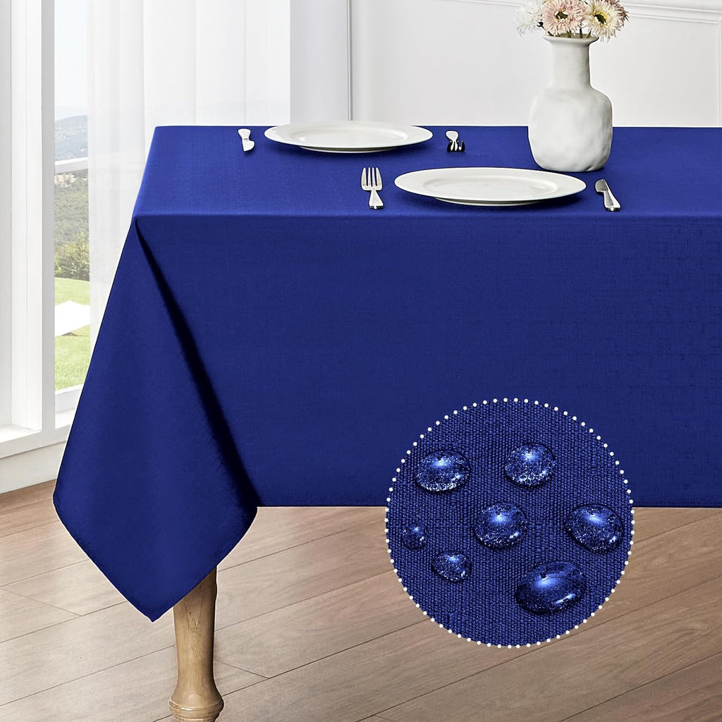 Waterproof Linen Textured Tablecloth