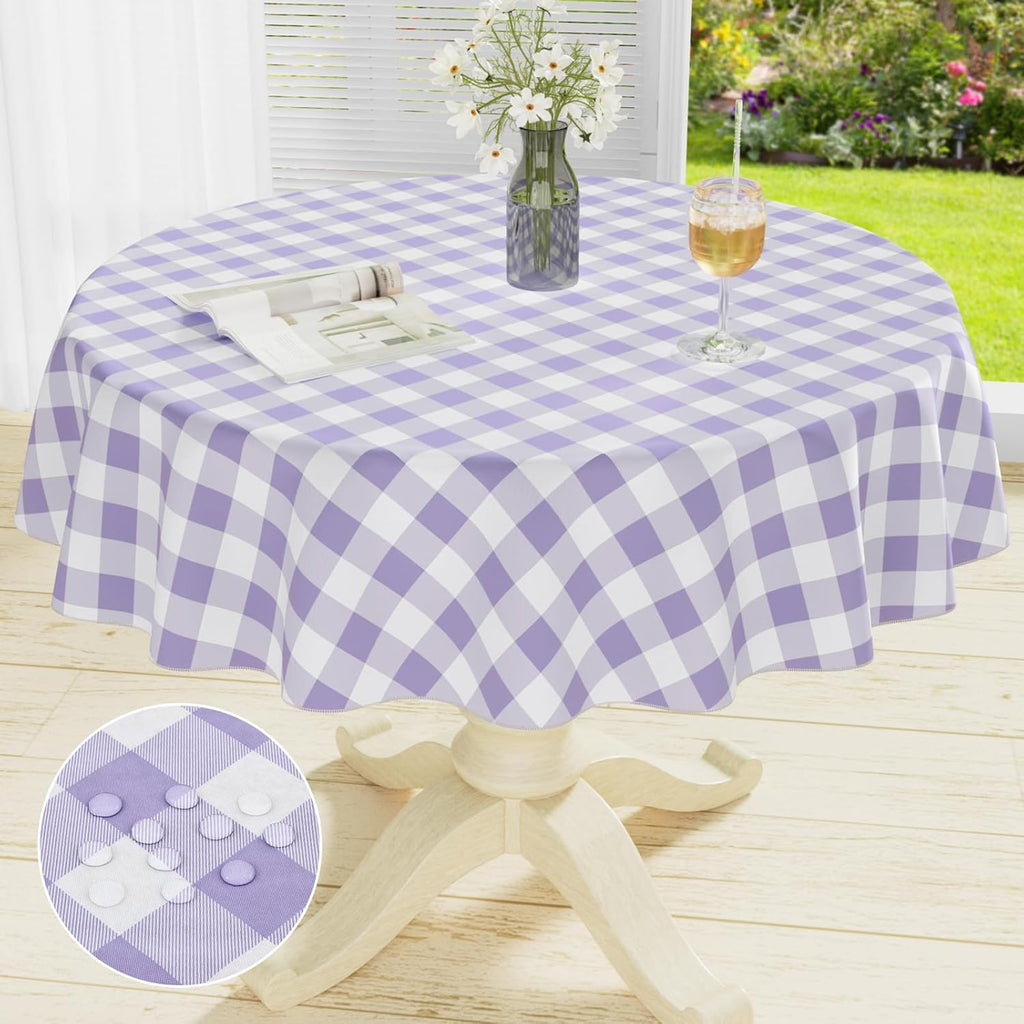 Waterproof Vinyl Tablecloth with Flannel Backing