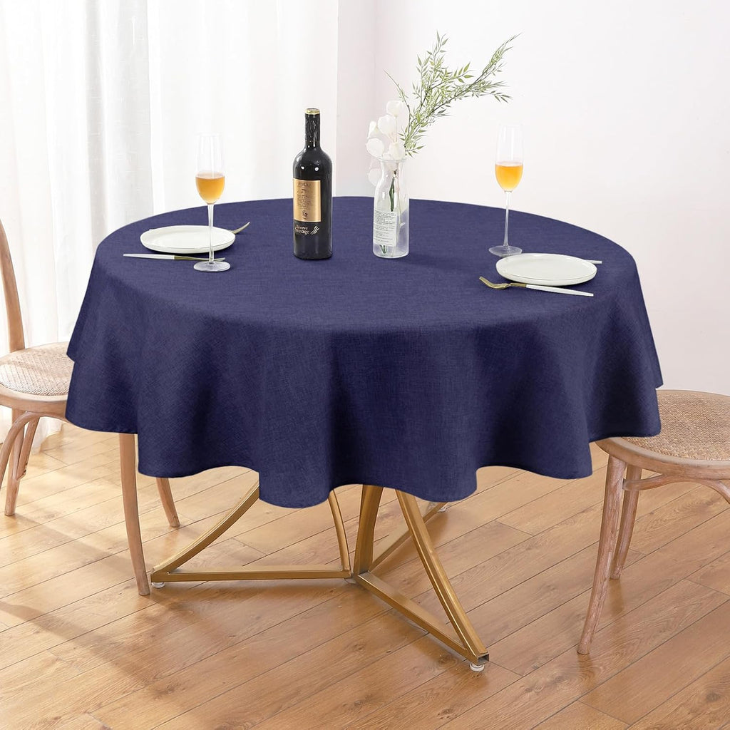 Rectangle Waterproof Textured Polyester Tablecloth