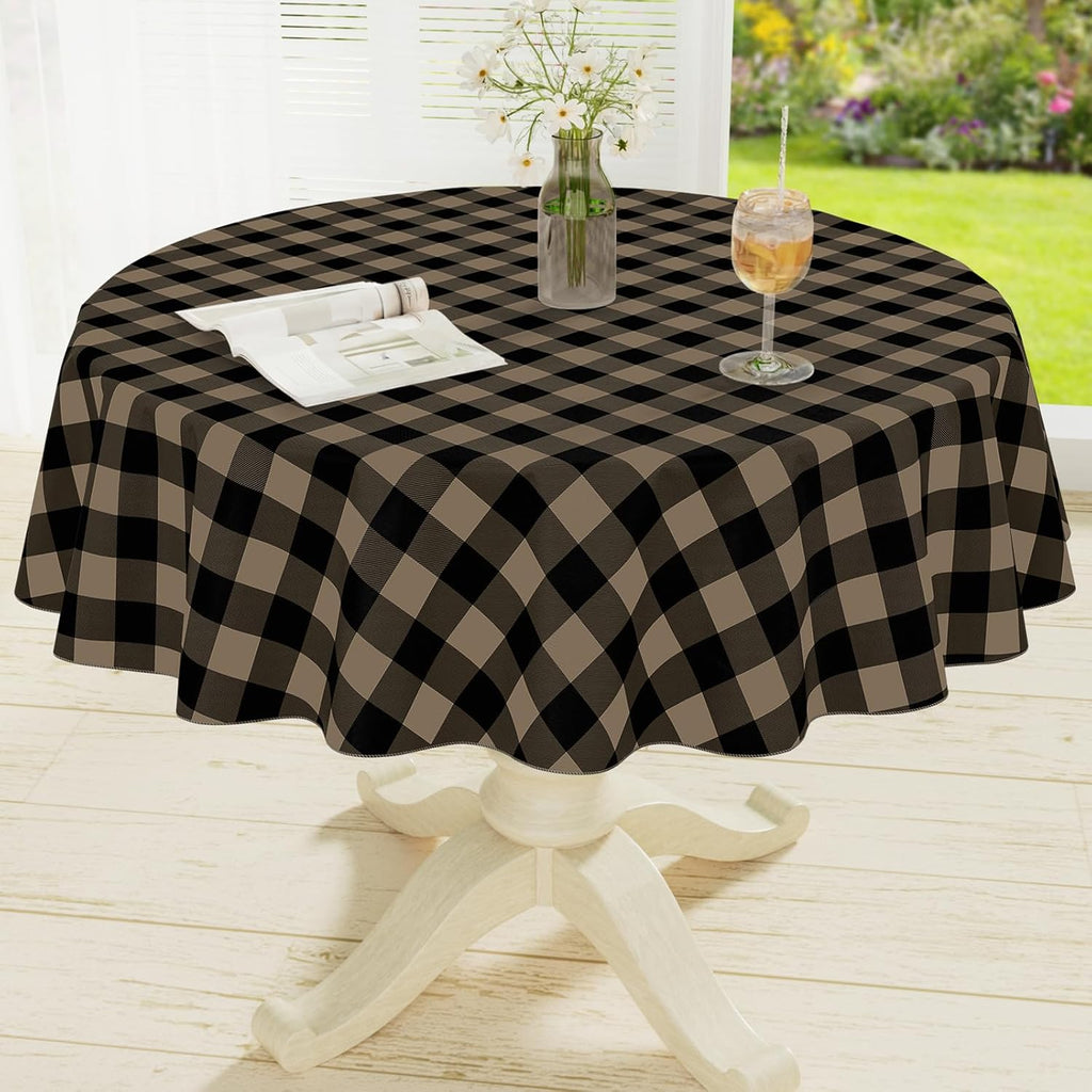 Waterproof Vinyl Tablecloth with Flannel Backing