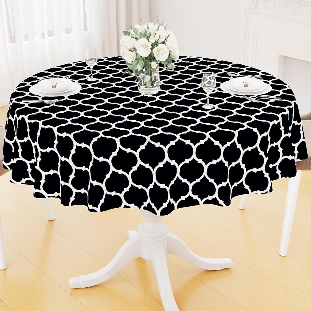 Rectangle Waterproof Vinyl Tablecloth with Flannel Backing
