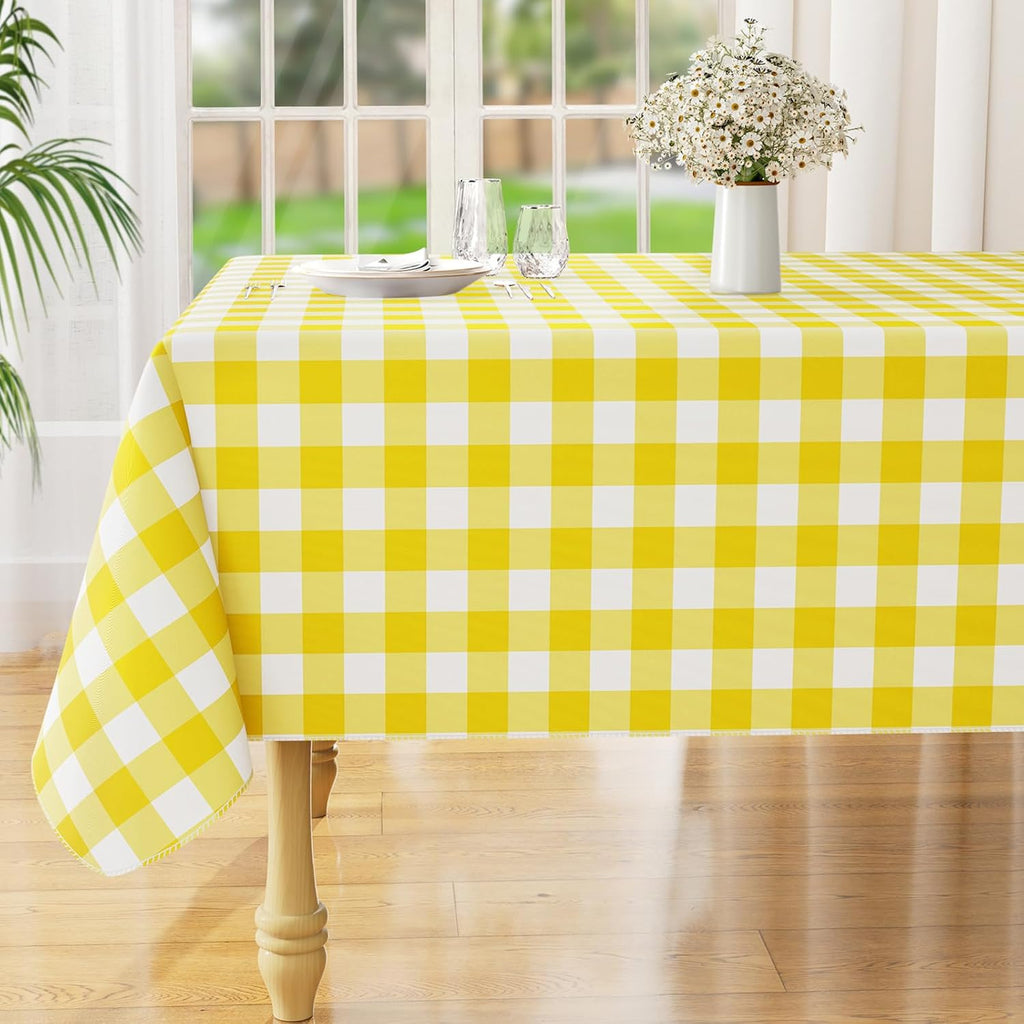 Waterproof Vinyl Tablecloth with Flannel Backing