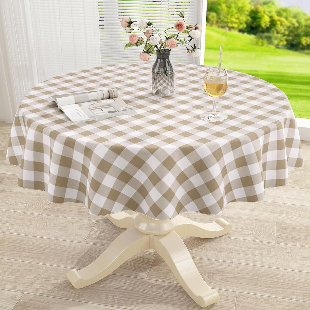 Waterproof Vinyl Tablecloth with Flannel Backing