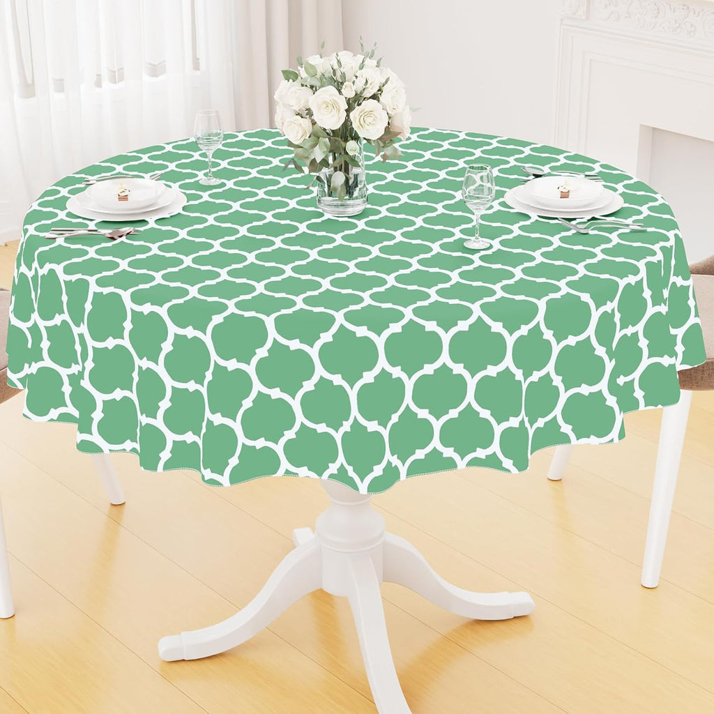 Rectangle Waterproof Vinyl Tablecloth with Flannel Backing