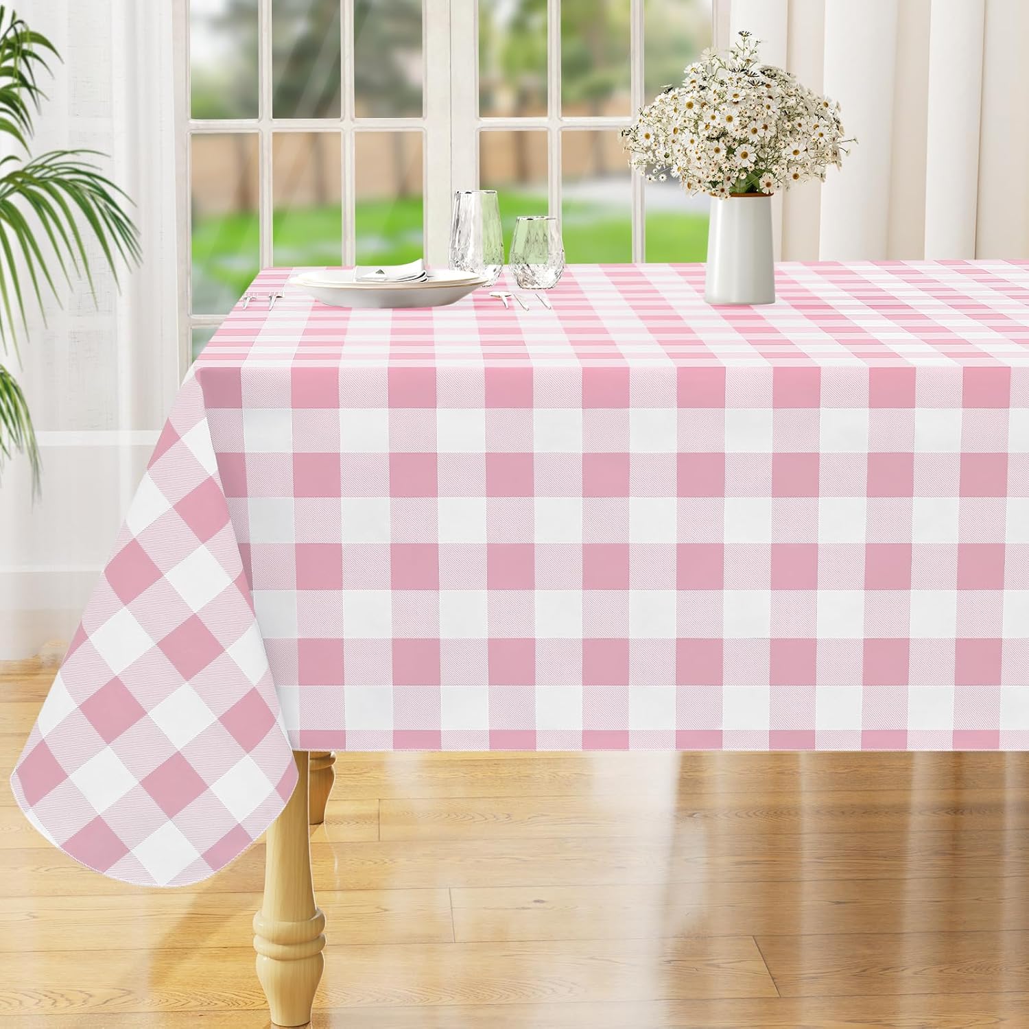 Waterproof Vinyl Tablecloth with Flannel Backing