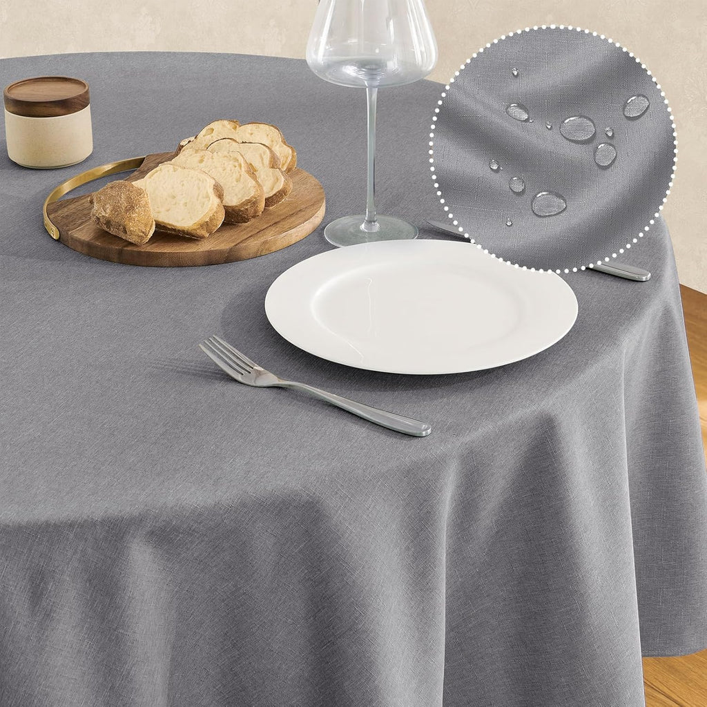 Waterproof Linen Textured Tablecloth