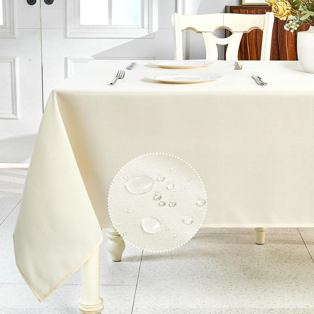 Sage Green Waterproof Linen Tablecloth