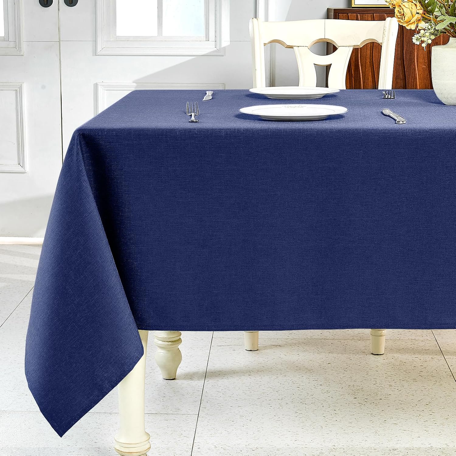 Sage Green Waterproof Linen Tablecloth